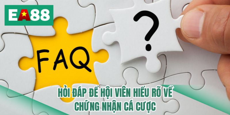 Hỏi đáp để hội viên hiểu rõ về chứng nhận cá cược 
